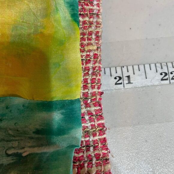 Jonofui Women's Tweed 3/4 Sleeve Lined Blazer Jacket Pink Medium Silk lining - Picture 9 of 16